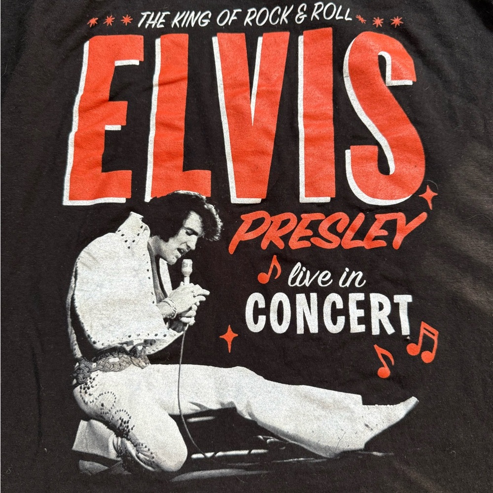 Elvis Presley 2XL Black Graphic T-Shirt